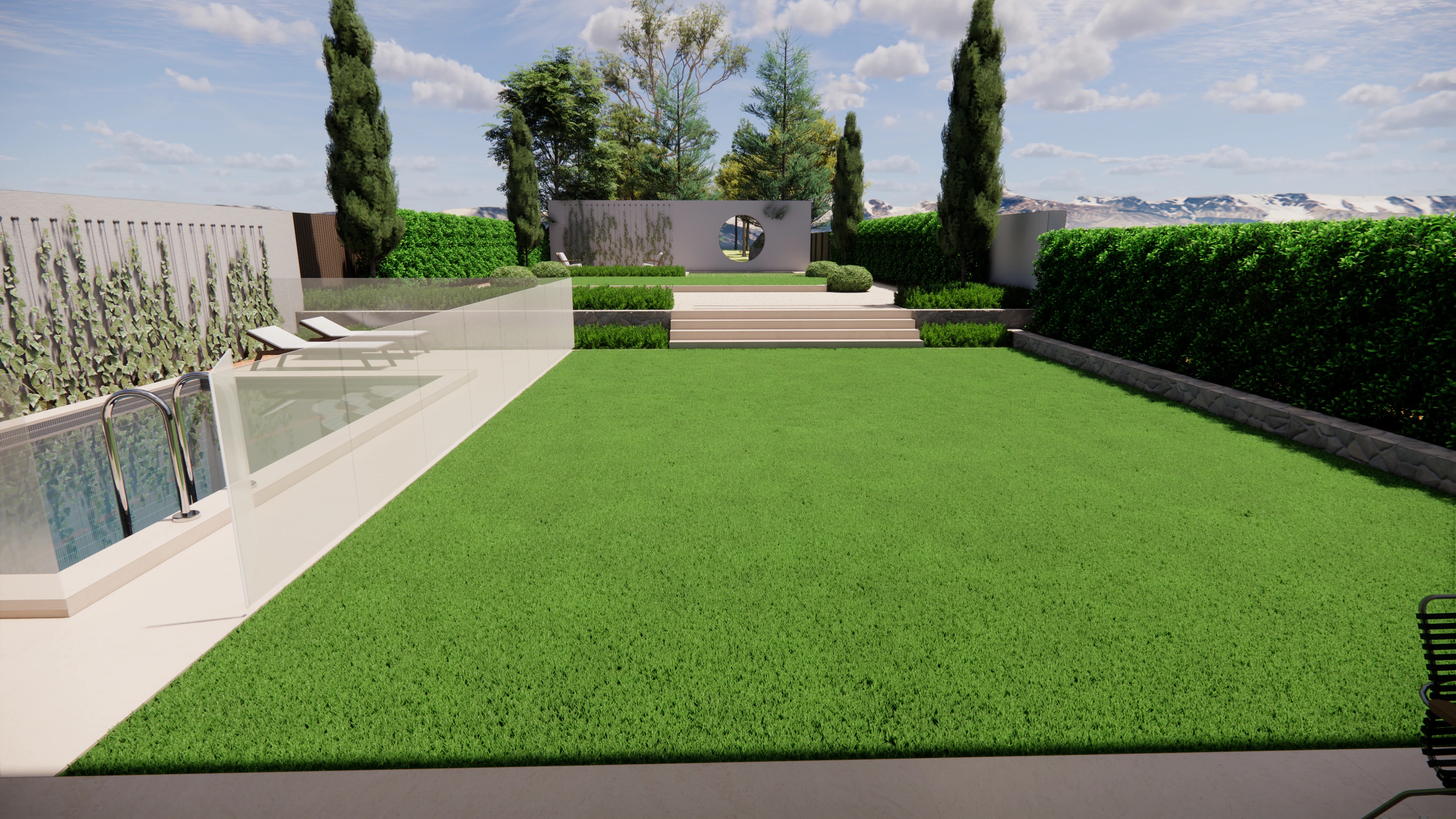 Photorealistic presentation render of the finished design